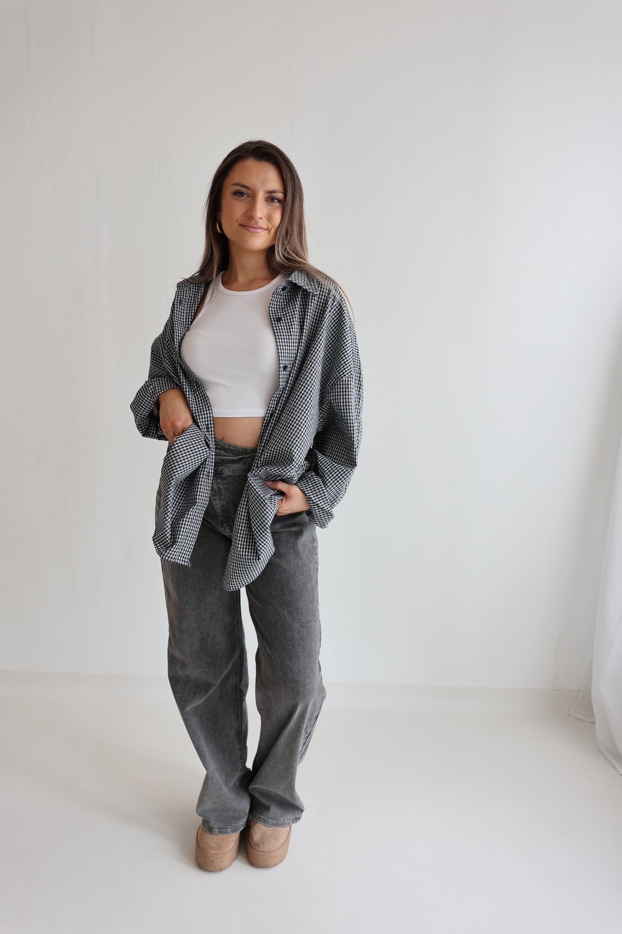 Asymmetrische Straight Fit Jeans Daria